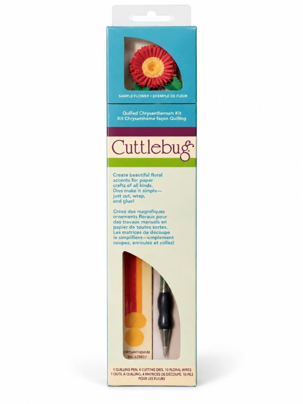 Cuttlebug Quilled Chrysanthemum Kit Provo Craft Quilling Dies Paper Flowers